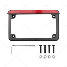 Motorcycle License Plate Frame Bracket w  LED Brake Light  Suitable For Harley-2