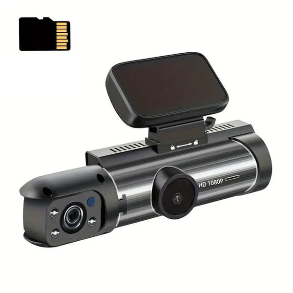 1080P Dual Camera Dash Cam for Cars with 32GB Memory Card-0