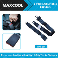 1 Set Car Truck 2 Point Retractable Adjustable Seat Lap Sash Belt Strap Seatbelt-1