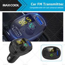Bluetooth-5. 0 Radio Car Kit Wireless FM Transmitter Dual USB Charger MP3 Player