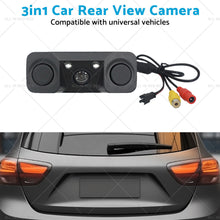 3in 170 Angle Car Reverse Rear View Camera w  Backup Radar Parking Sensor Universal-3