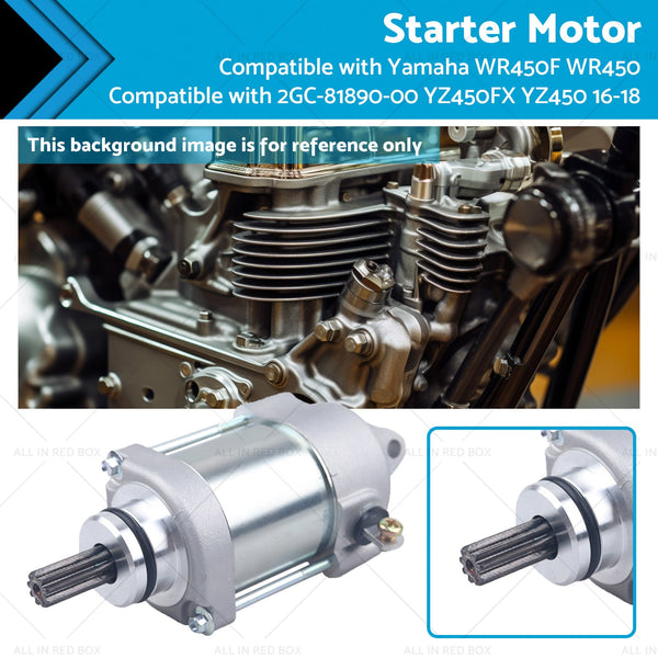Starter Motor Suitable for Yamaha WR450F 2GC-81890-00 YZ450FX YZ450 16-18 WR450-0