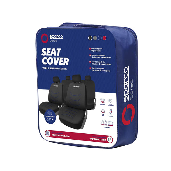Car Seat Covers Sparco Corsa Black/Blue-1