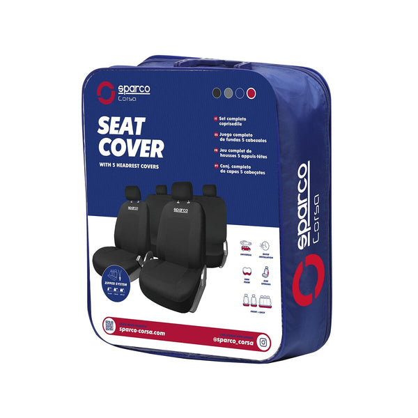 Car Seat Covers Sparco Sport Black-1