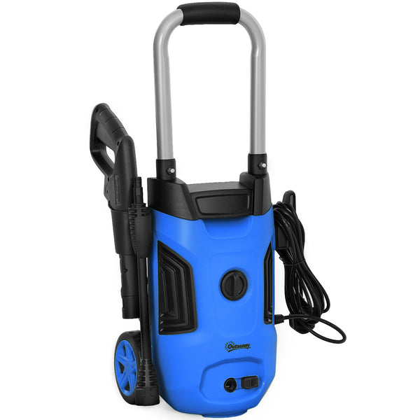 1800W Portable Electric Pressure Washer With Adjustable Nozzle - Blue-0