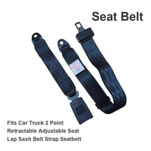 1 Set Car Truck 2 Point Retractable Adjustable Seat Lap Sash Belt Strap Seatbelt-4