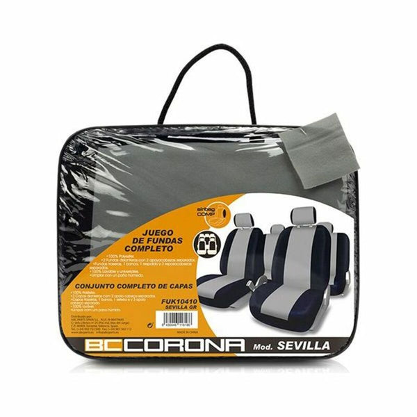 Car Seat Covers BC Corona Sevilla Grey (11 pcs)-0