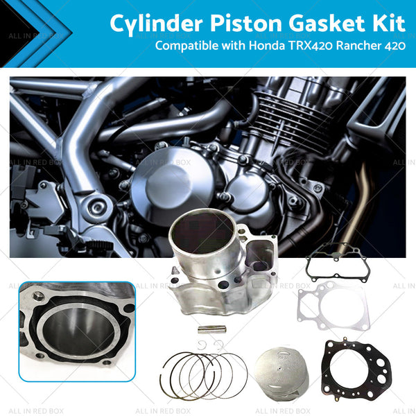 Cylinder Piston Ring Gasket Kit for Honda TRX420 F TRX420 Rancher 420 2007-2022-0
