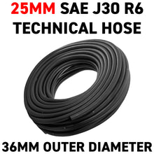 25mm Braided Rubber Fuel Hose, SAE J30 R6-3
