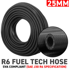 25mm Braided Rubber Fuel Hose, SAE J30 R6-2