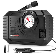 NNEOBA Mini Electric Air Pump 20L/Min Portable Tire Inflator Black