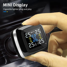 Smart USB Wireless Tire Pressure Monitoring System with Solar Charging Black