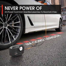 NNEOBA Mini Electric Air Pump 20L/Min Portable Tire Inflator Black