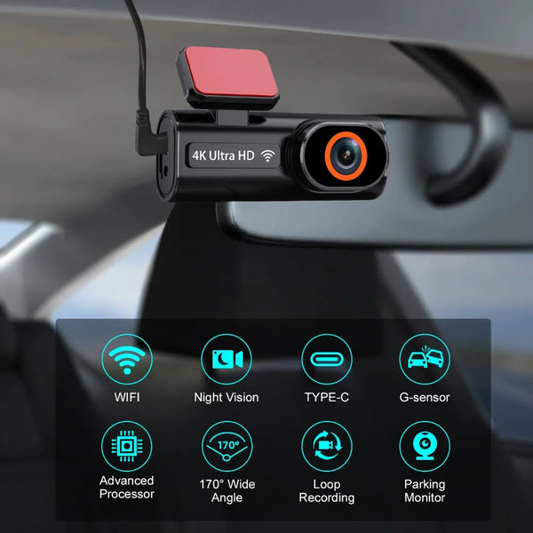 4K Dual Lens Dash Cam with Night Vision-1
