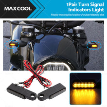 2X Black Motorcycle LED Mini Turn Signal Blinker Light Amber For Harley Davidson-1