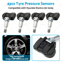 4X TPMS Tyre Pressure Sensors 52933-F2000 Suitable for Hyundai i30 i20N Elantra