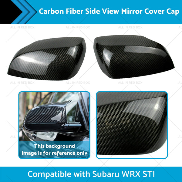 Carbon Fiber Side View Mirror Cover Caps Suitable for Subaru WRX STI 15-21-1