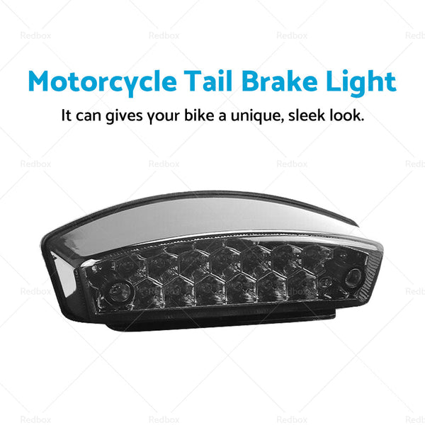 Universal Smoke Motorcycle LED Rear Brake Stop Tail light License Plate light-1