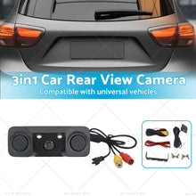3in 170 Angle Car Reverse Rear View Camera w  Backup Radar Parking Sensor Universal-2