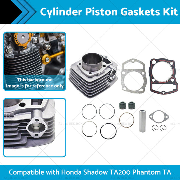 Cylinder Piston Gaskets Kit 63. 5mm Suitable For Honda 250ml ATC200 XL200 250cc-1