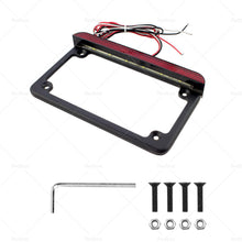 Motorcycle License Plate Frame Bracket w  LED Brake Light  Suitable For Harley-3