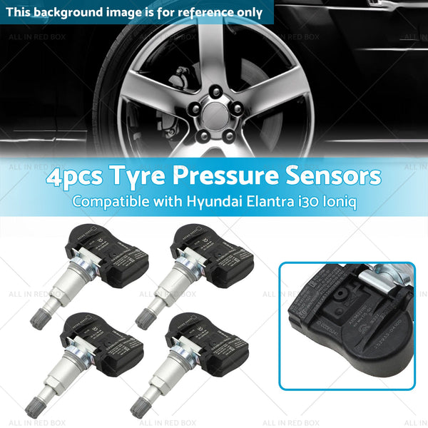 4X TPMS Tyre Pressure Sensors 52933-F2000 Suitable for Hyundai i30 i20N Elantra