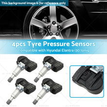 4X TPMS Tyre Pressure Sensors 52933-F2000 Suitable for Hyundai i30 i20N Elantra