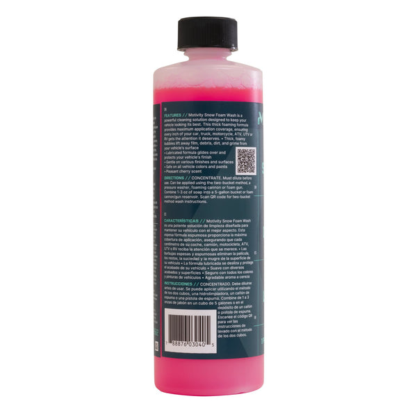 MOTIVITY Snow Foam Car Wash Soap, Concentrated Formula, Cherry Scented - 16 fl oz