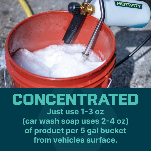 MOTIVITY Snow Foam Ceramic Car Wash Soap, Concentrated Formula, Fresh Linen Scent – 16 fl oz